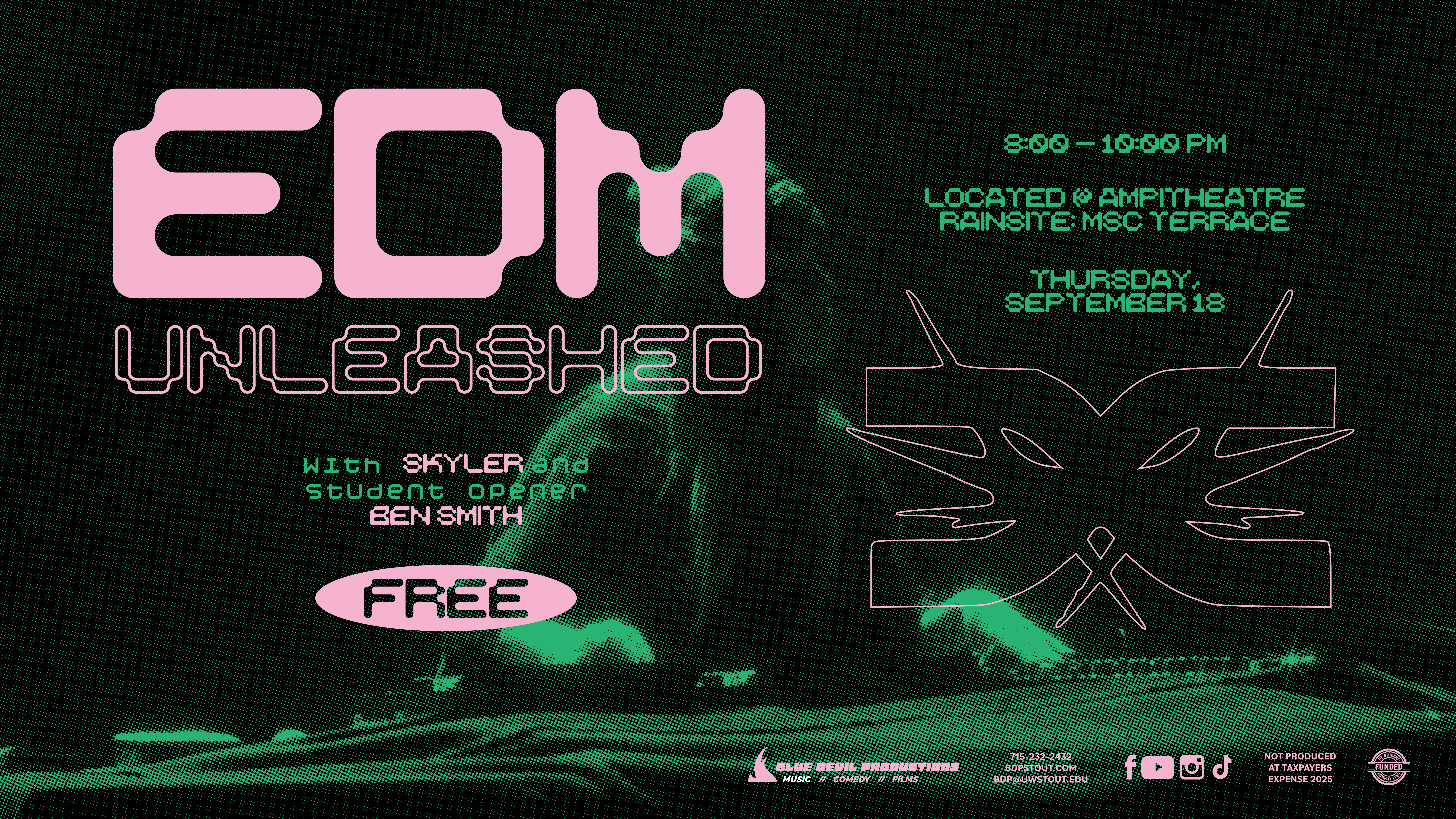 Digital Signage Poster displaying EDM Unleased.