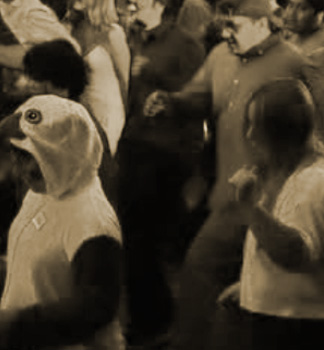 Photo of students dancing at HOCO 2024.
