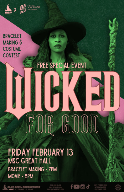 Poster for BDP Wicked: For Good & Friendship Bracelets