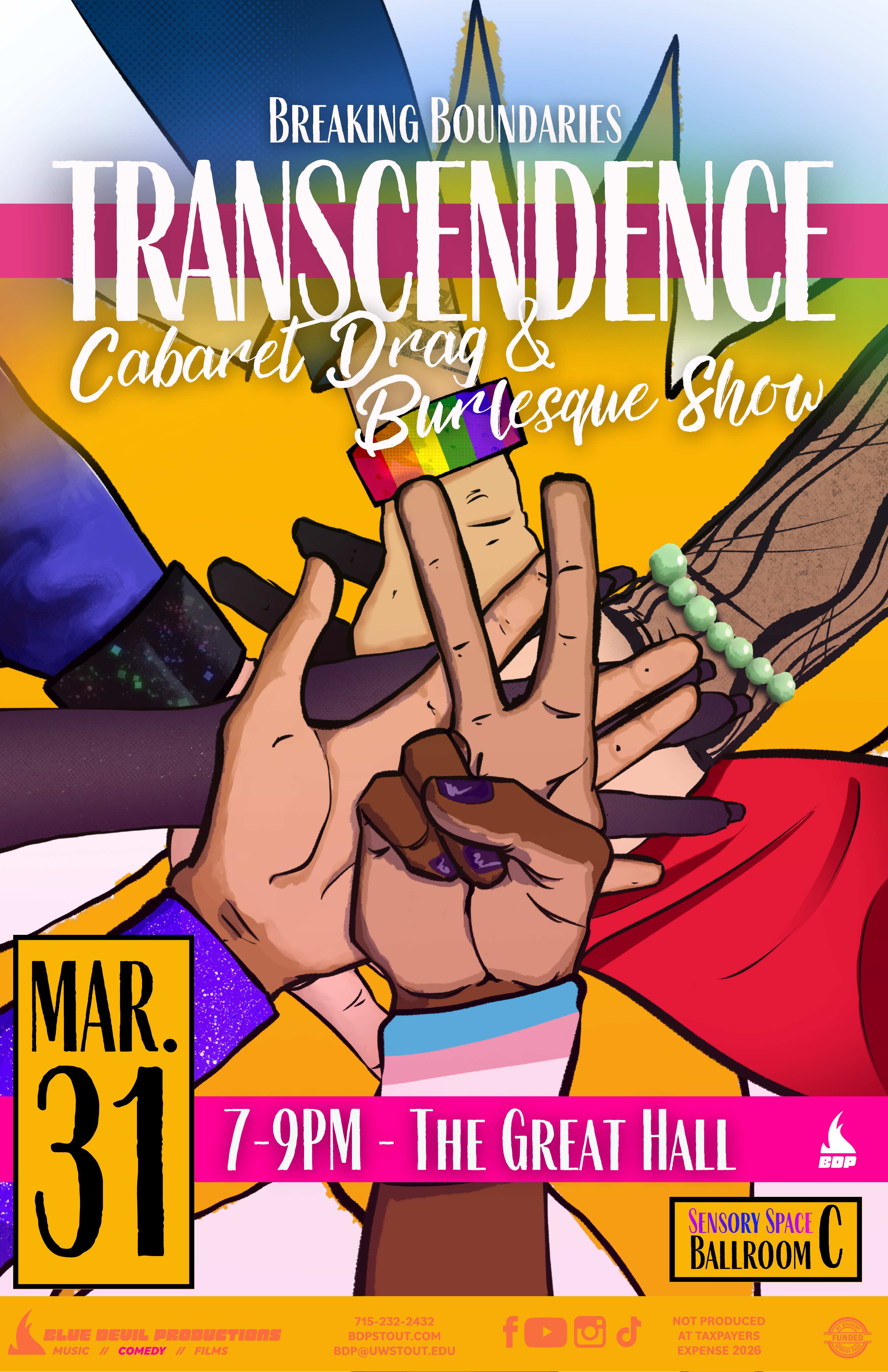 Poster for the event Transcendence Cabaret Drag and Burlesque Show | Poster for the event Transcendence Cabaret Drag and Burlesque Show | Sensory-Friendly Alternative